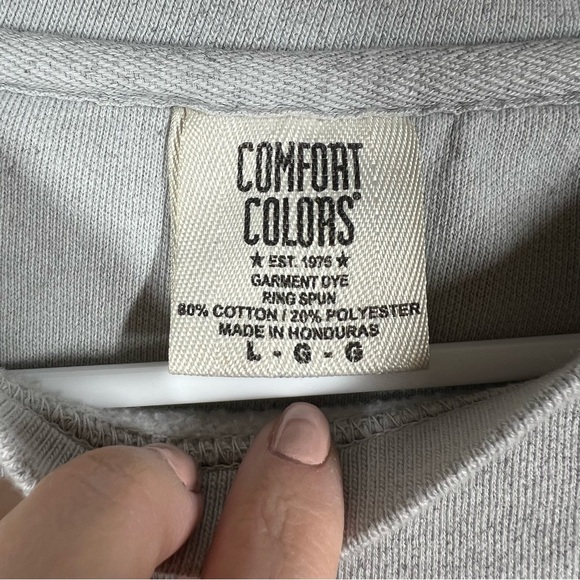 Comfort Colors Grey Acid Wash Def Leppard Graphic Print Sweatshirt - Picture 3 of 5